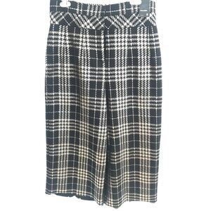 New York & Company Black and White Plaid Wide Leg Pants